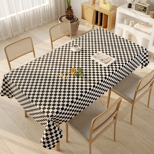 60*120CM WATERPROOF TABLECLOTH  / BLACK S635 - Width : 60cm Length : 120cm