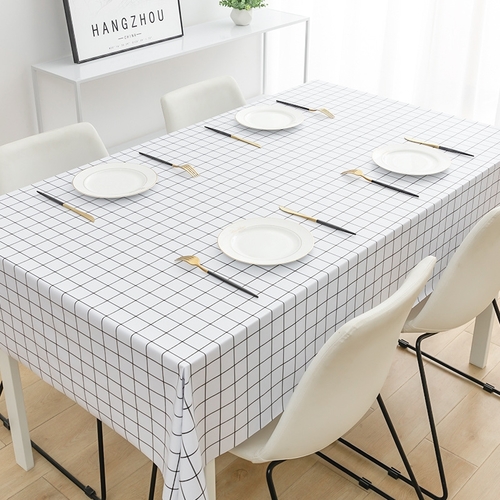 60*120CM WATERPROOF TABLECLOTH  / WHITE S635 - Width : 60cm Length : 120cm