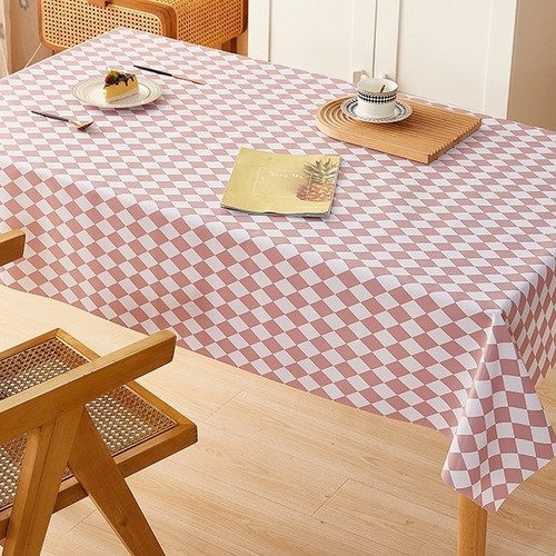 140*200CM WATERPROOF TABLECLOTH  / PINK S635 - 140*200CM WATERPROOF TABLECLOTH  / PINK