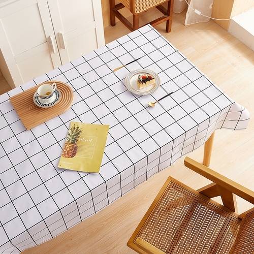 140*220CM WATERPROOF TABLECLOTH  / WHITE S635 - 140*220CM WATERPROOF TABLECLOTH  / WHITE