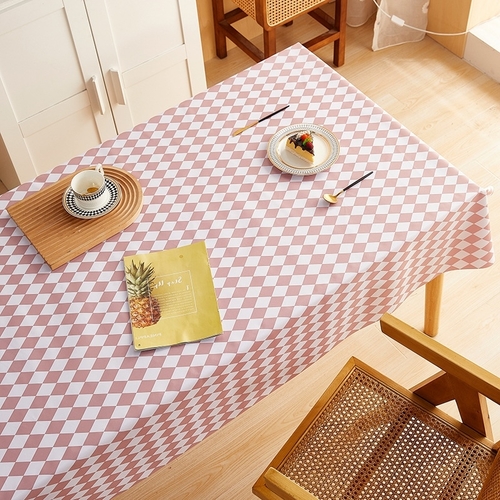 140*220CM WATERPROOF TABLECLOTH  / PINK S635 - 140*220CM WATERPROOF TABLECLOTH  / PINK