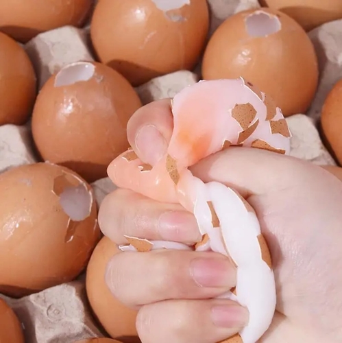 SILICONE CHICKEN EGG / K123 - Color : [Simulation with shell]  Egg squeeze fun
