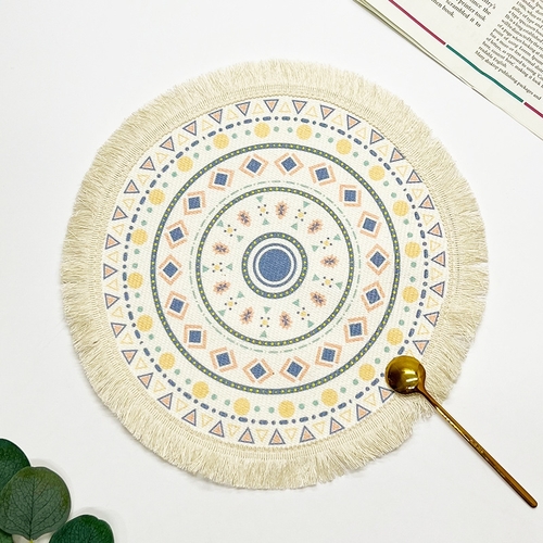 BOHEMIAN COTTON THREAD PLACEMAT 34CM / S144F - BOHEMIAN COTTON THREAD PLACEMAT 34CM