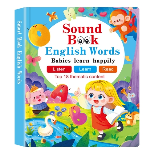 SOUND BOOK ENGLISH WORDS / U403 - USB Rechargeable sound book English word  Enhance the ability to listen, learn and read.