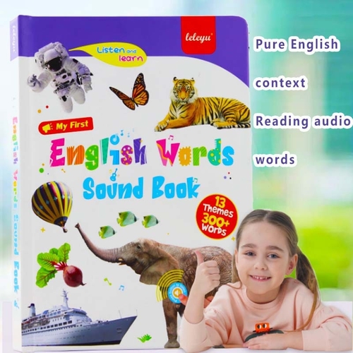 MY FIRST ENGLISH WORDS SOUND BOOK / U403 - Battery operated sound book 13 themes / 300+ words