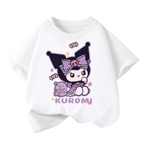 KUROMI COTTON T-SHIRT / WHITE S199A - Girl\