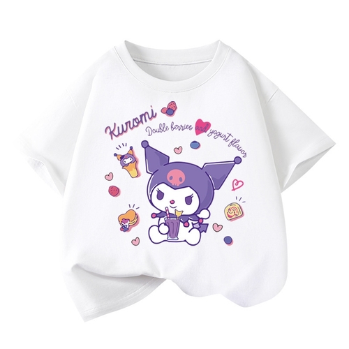 KUROMI COTTON T-SHIRT / WHITE S199B - Girl\