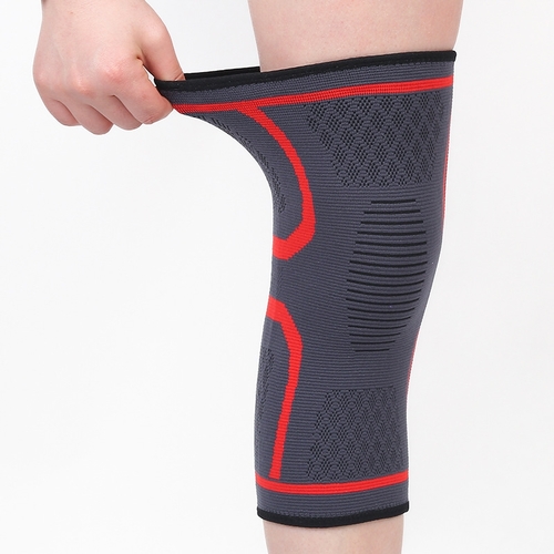 COMPRESSION KNEE BRACE / GRAY-RED U397 - Gray-red Size: XL