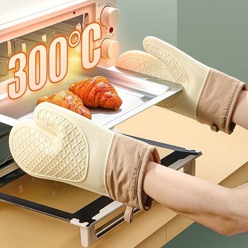 SILICONE OVEN GLOVES / S201 - Baking gloves  Size: large