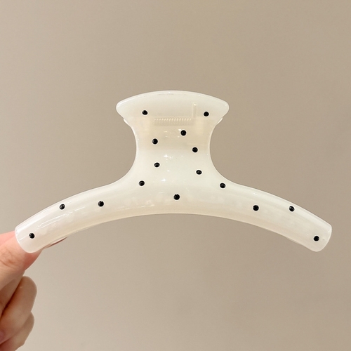 POLKA DOT HAIR JAW CLIP / U227I - Type: hair claw clip, also know as a hair claw or jaw clip.