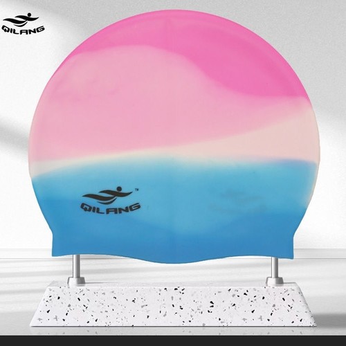 SILICONE SWIMMING CAP / TWO-TONED COLOR S27 - QILANG SWIMMING CAP