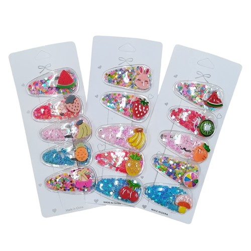 5-PIECE QUICKSAND HAIRPIN FRUITS / U292 - Plants-fruits-vegetable