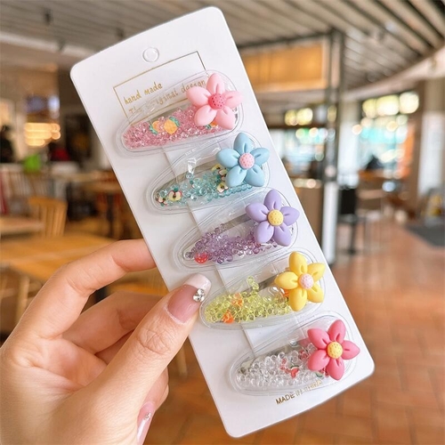 5-PIECE HAIRPIN FLOWERS U292 - 5pcs in 1 pack