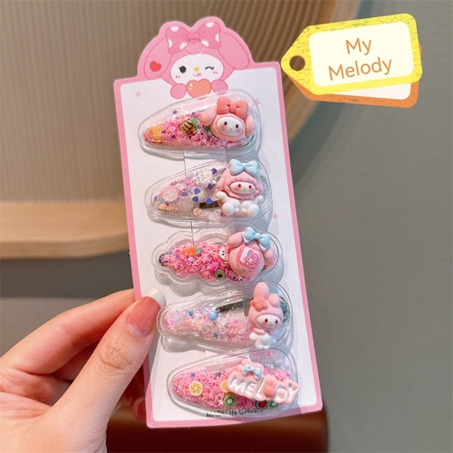 5-PIECE QUICKSAND HAIRPIN SANRIO U292 - 5pcs in 1pck