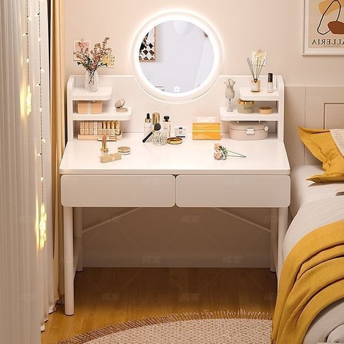 DRESSING TABLE WITH LED MIRROR 80X40X127CM U498 - Color: white Size: 80X40X127CM