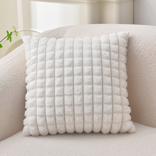 SQUARE WHITE THROW PILLOW-BUBBLE QUILTED DESIGN S791P - Pillowcase with filler