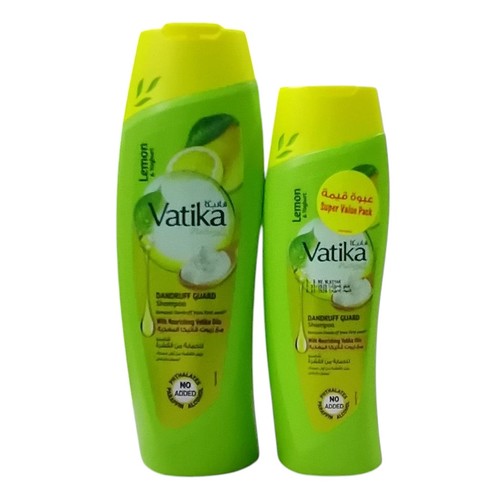 VATIKA SHAMPOO-DANDRUFF GUARD 400ml+200ml - VALUE PACK BO246 - VATIKA SHAMPOO WITH LEMON AND YOGHURT.