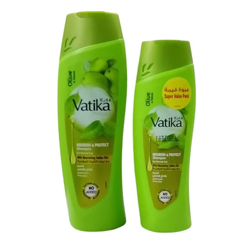 VATIKA SHAMPOO-NOURISH & PROTECT 400ml+200ml - VALUE PACK BO247 - VATIKA SHAMPOO WITH OLIVE AND HENNA.