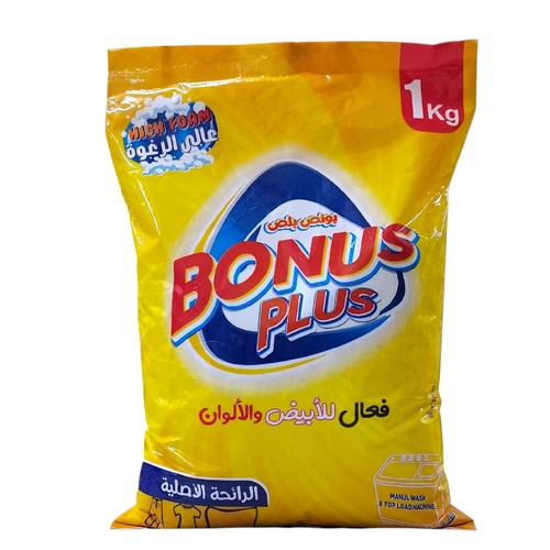 1KG BONUS PLUS HIGH FOAM BO371 - For manual wash and top load machine