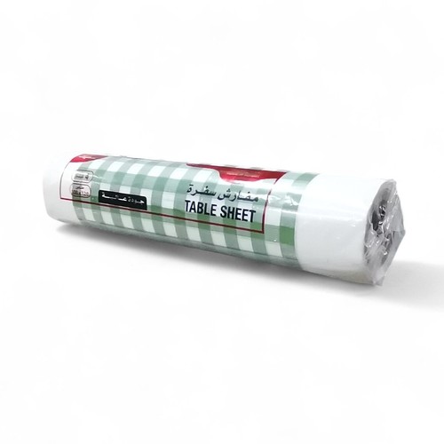 4KG TABLE SHEET 100X120 CHECKERED PRINT BO376 - Color/design: green checkered plastic table sheet roll