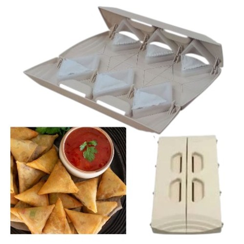SAMOSA MAKER BK5588 - Product features:&nbsp;The edge pattern design, dumplings, sealing bite more tightly independent handle design easy to pull more quality 8 dumpling slots can be removed for easy cleaning.