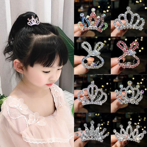 GIRL'S MINI CROWN HAIR COMB / S07 - Mini crown hair comb