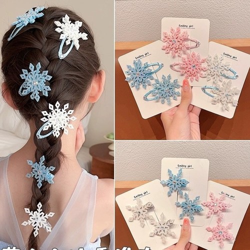 2 PIECE SNOWFLAKE HAIRCLIP / U221B - SNOWFLAKE HAIRCLIP