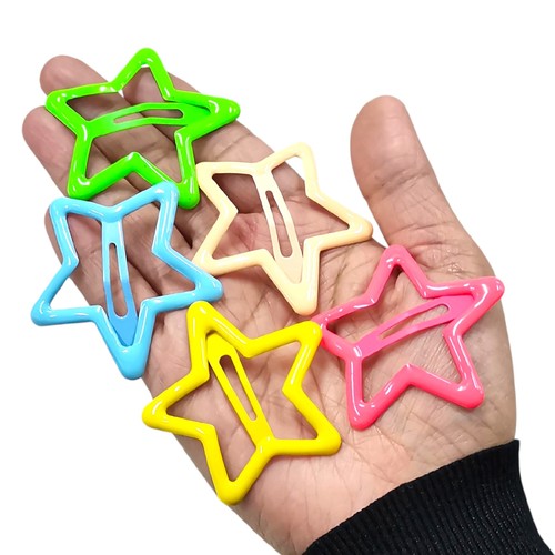 5-PIECE STAR HAIRPIN / U222C - 5pcs in 1pck assorted color