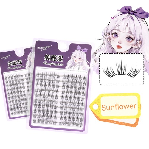 FALSE EYELASHES U490E - Set of false eyelashes-lightweight, soft and comfortable.