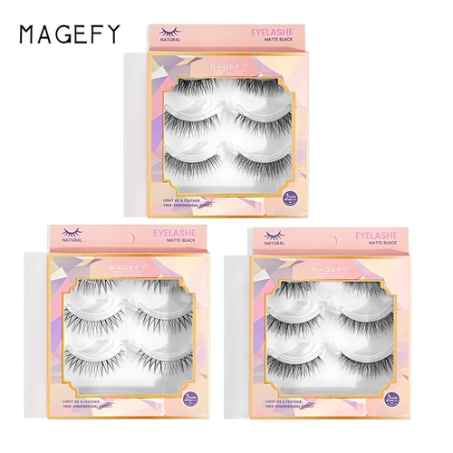 MAGEFY 3D FALSE EYELASHE MATTE BLACK F275 - 3pairs