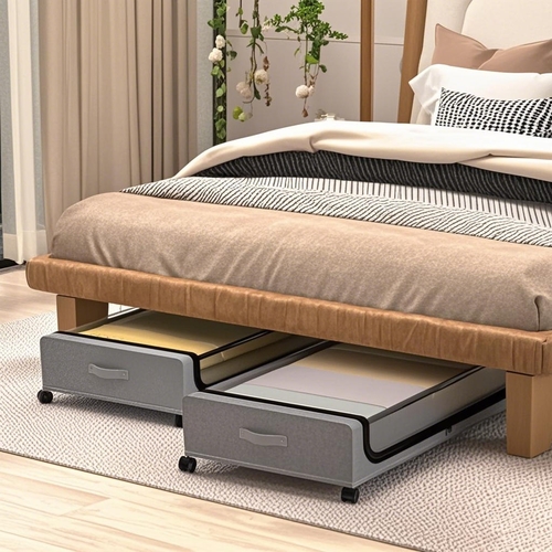 UNDER-BED STORAGE BOX WITH WHEELS 73x33x18.5 / U506 - Movable Storage box-space saver storage box.&nbsp; Color: Black