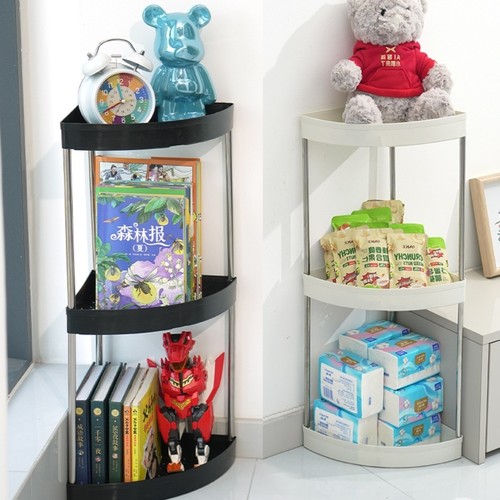 3 LAYER SPACE SAVING CORNER SHELF 34X24.5X61CM U66 - Storage rack - triangle shaped