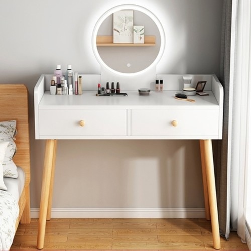 DRESSING TABLE WITH LED MIRROR 80X40X116CM F300 - Size: 80X40X116cm