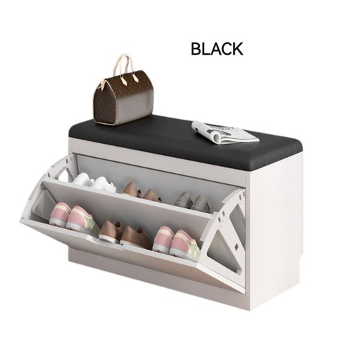 2 LAYER SHOE CHANGING BENCH STORAGE 49x17x49cm / F292 - SIZE: TOP 49x24CM / BOTTOM 49X17 2 LAYER SHOE CHANGING BENCH STORAGE