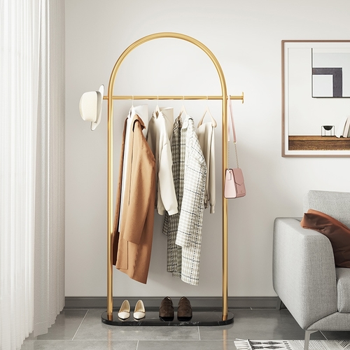 METAL CLOTHES RACK WITH SIDE HOOKS U304 - Size:70*30*180cm