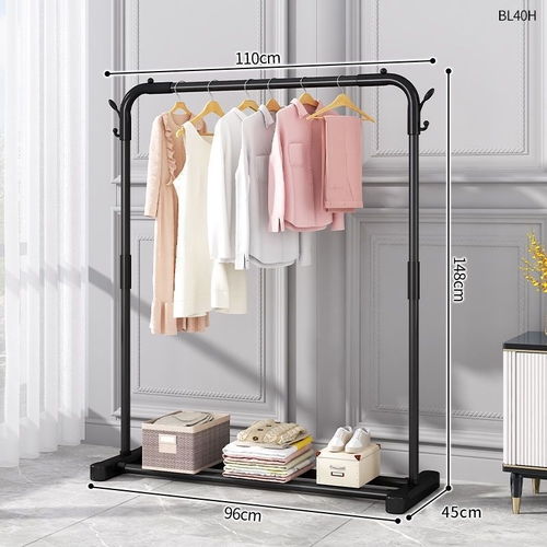 DRYING RACK SINGLE POLE TYPE 110x45x148cm U464 - Plastic cloth stand