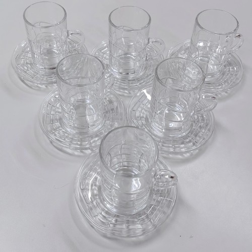 12-PIECE TEA CUPS & SAUCERS SET BO388 - 6pcs tea cups 4oz 6pcs saucers 4