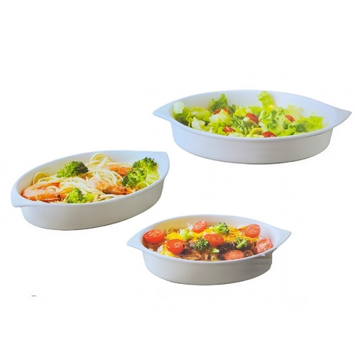 3PCS OVAL BAKING PLATE SET BO395 - 3pcs oval baking plate1pc 10