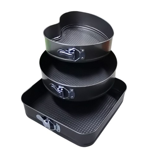 3PCS SHAPE CAKE MOULD BO404 - Carbon steel non stick baking pan