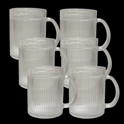 6-PIECE 330ML GLASS CUP BO411 - Tea/coffee cup