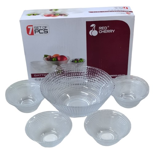 7-PIECE BATTERSEA BOWL SETS BO413 - 6pcs 12.3x5.3cm 1pc 22.2x8.7cm