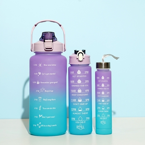 WATER BOTTLE SET PURPLE-BLUE BO419 - 3 pcs in 1 set