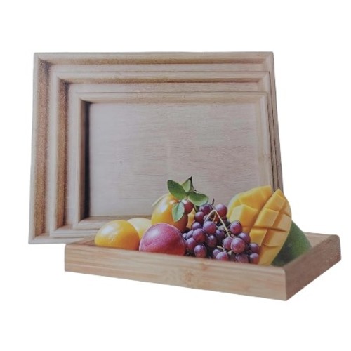 3-PIECE TRAY SET BO423 - 1pc small 30x20x4cm 1pc medium 35x25x4cm 1pc large 40x30x4cm
