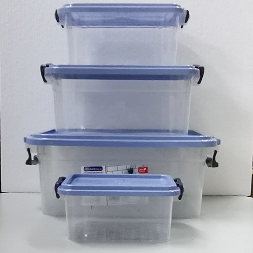 MIENCA 4-PIECE FOOD STORAGE BOX BO432 - Storage box set 4pcs 1pc 800ml, 1pc 1.7L, 1pc 3L, 1pc 5L