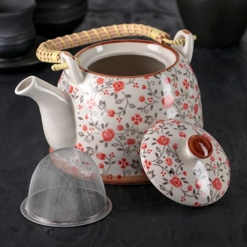 CERAMIC TEAPOT 17Dx14Wx13H BO444 - Dimensions:17x14x13cm(lenghtxwidthxheight) Capacity: 850ml(28.7 fl oz)