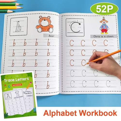 TRACE LETTERS WORKBOOK S502 - TRACE LETTERS(ALPHABET HANDWRITING PRATICE) WORKBOOK COLOR: GREEN