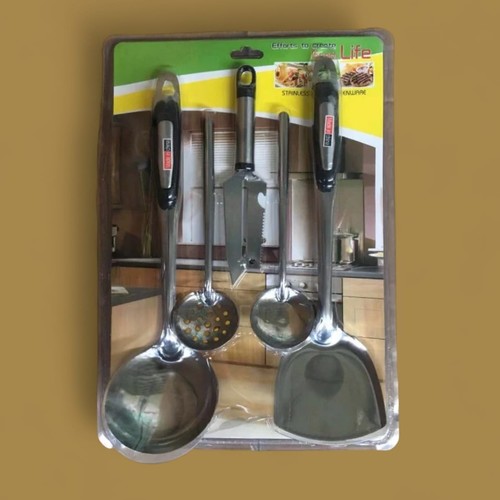 5-PIECE LIFE STAINLESS STEEL KITCHEN UTENSIL SET BO456 - Material : austenitic stainless steel