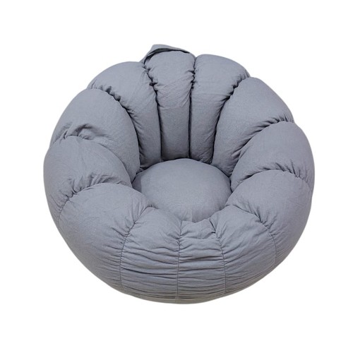 PUMPKIN BEANBAG COUCH 80x80x50CM  - GRAY F312/U324 - PUMPKIN BEANBAG COUCH 80x80x50CM