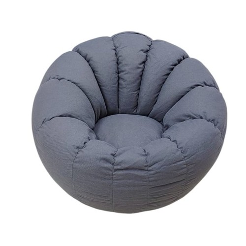 PUMPKIN BEANBAG COUCH 70x70x50CM  - LIGHT GRAY F312/U324 - PUMPKIN BEANBAG COUCH 70x70x50CM LIGHT GRAY