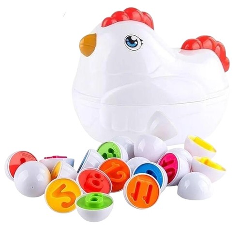 CHICKEN EGG TOY 1266 - Matching eggs set - educational color recognition toys for boys and girls.